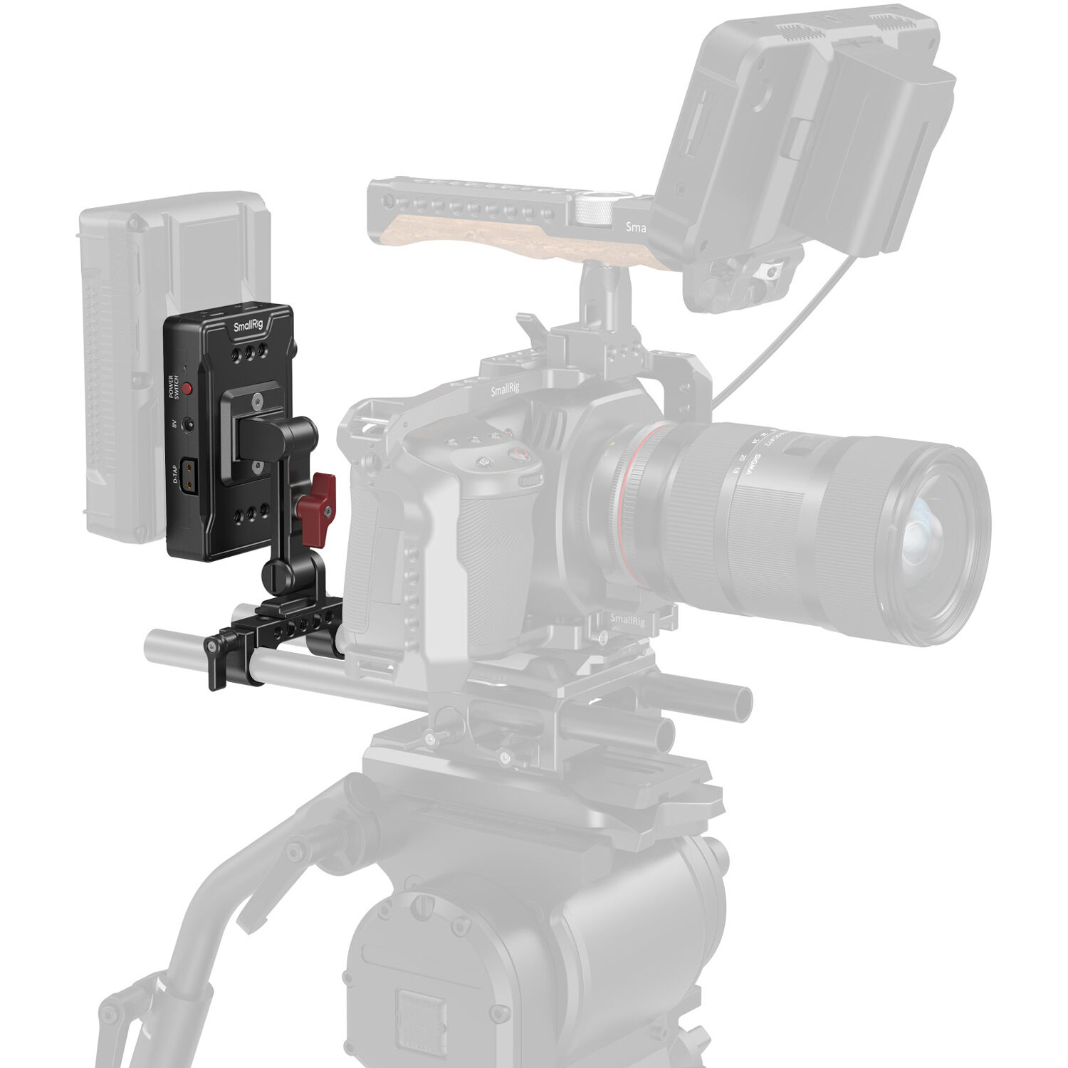 SmallRig Brand V Mount Battery Adapter Plate (Basic Version) with Extension Arm 3499B - Image 6