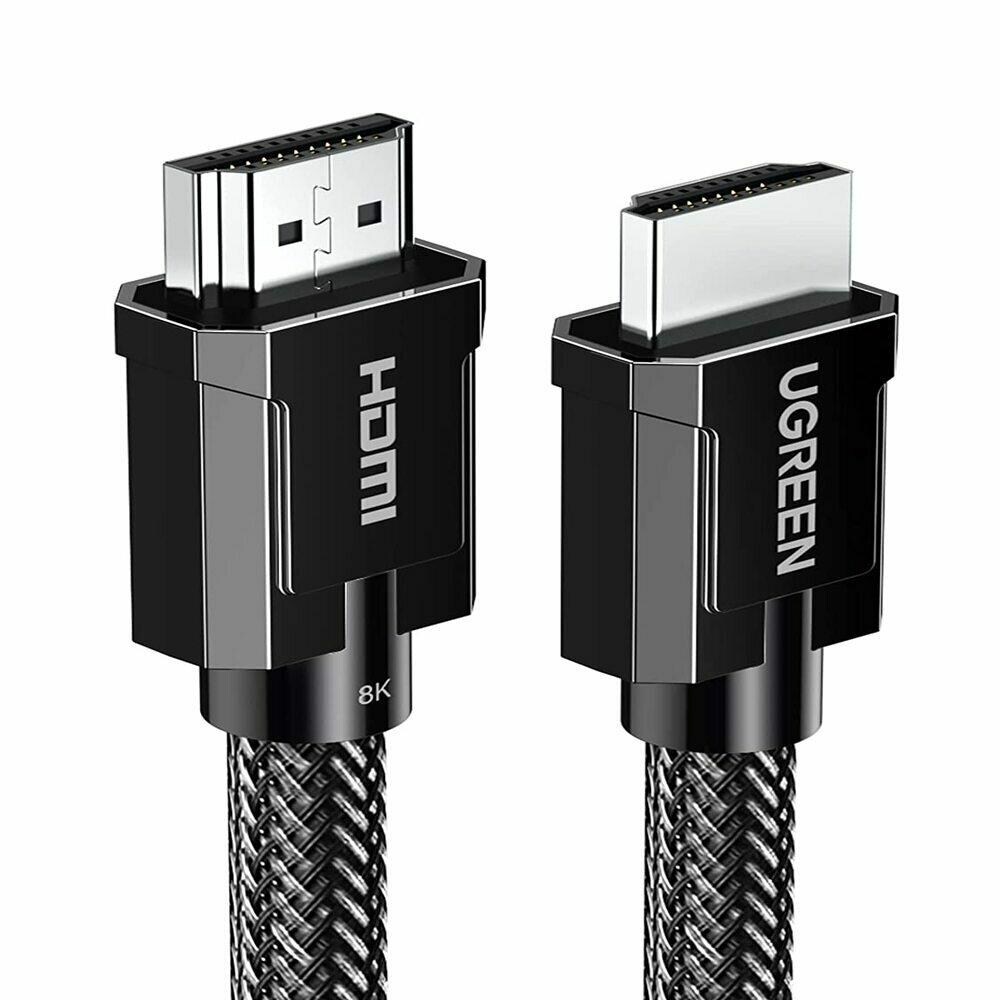 Ugreen HD135 8K HDMI M/M Round Cable with Braided 2m (Gray)-70321 - Image 1