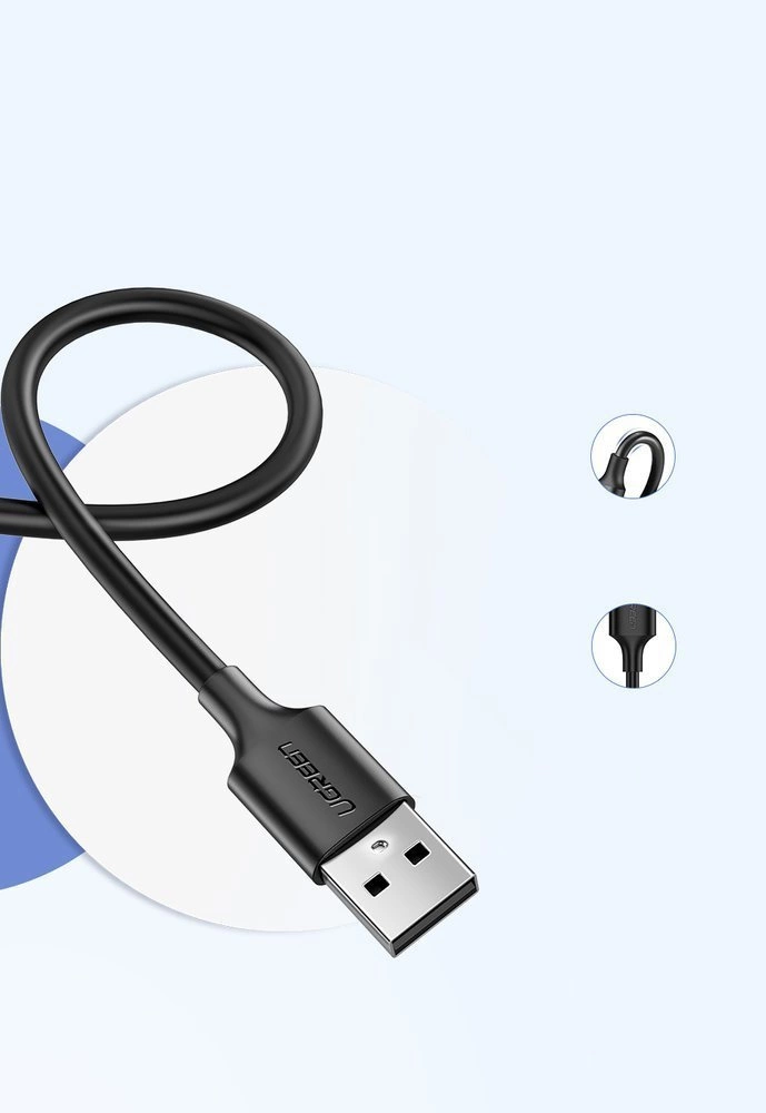 UGREEN US289 USB-A to Micro USB Cable 2A Max Black 1m-60136 - Image 10