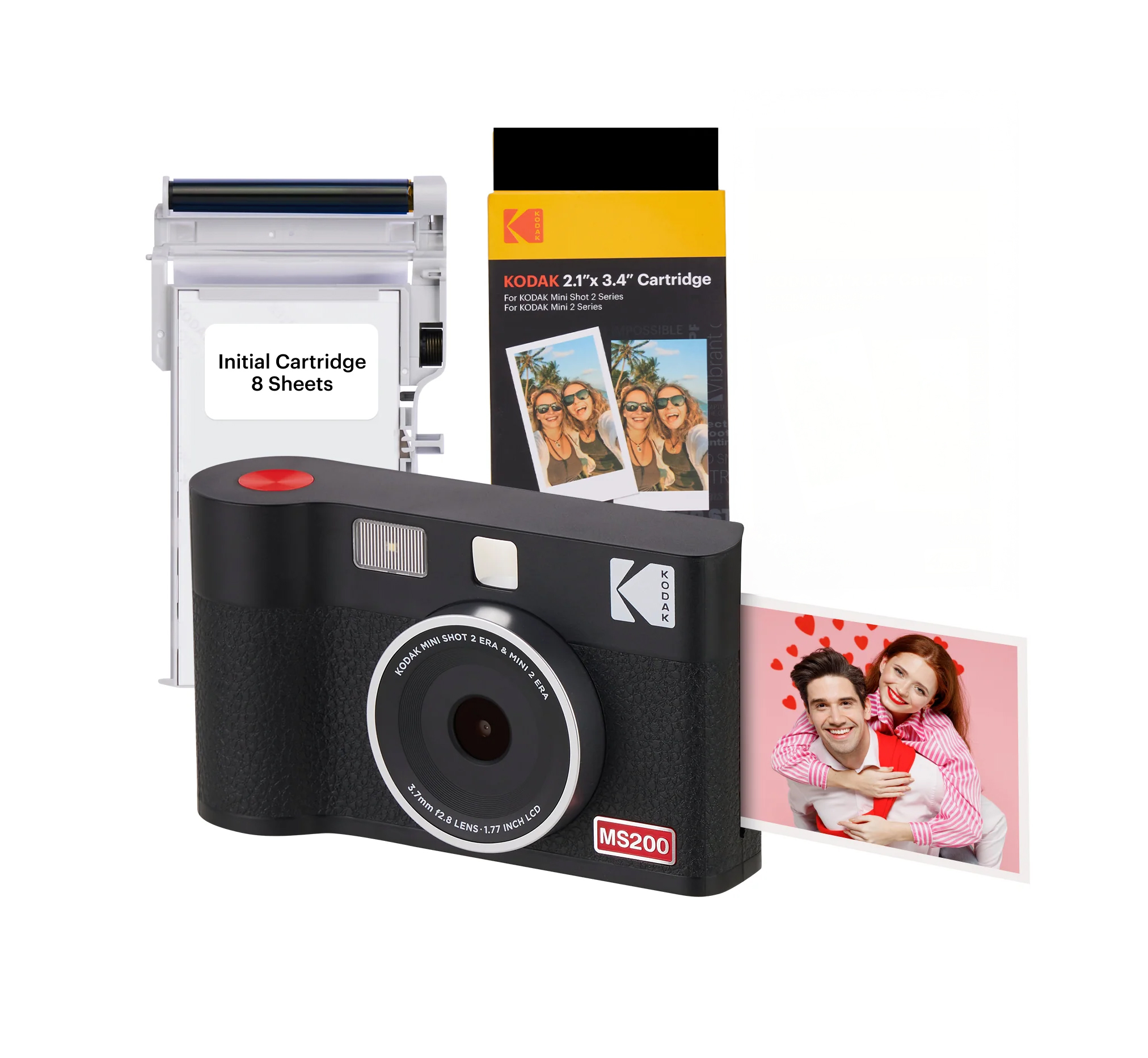 Mini Shot 2 ERA 4PASS 2-in-1 Instant Camera and Photo Printer (Initial 8 Sheets + 30 Sheets) (2.1" x 3.4") - Black - Image 1