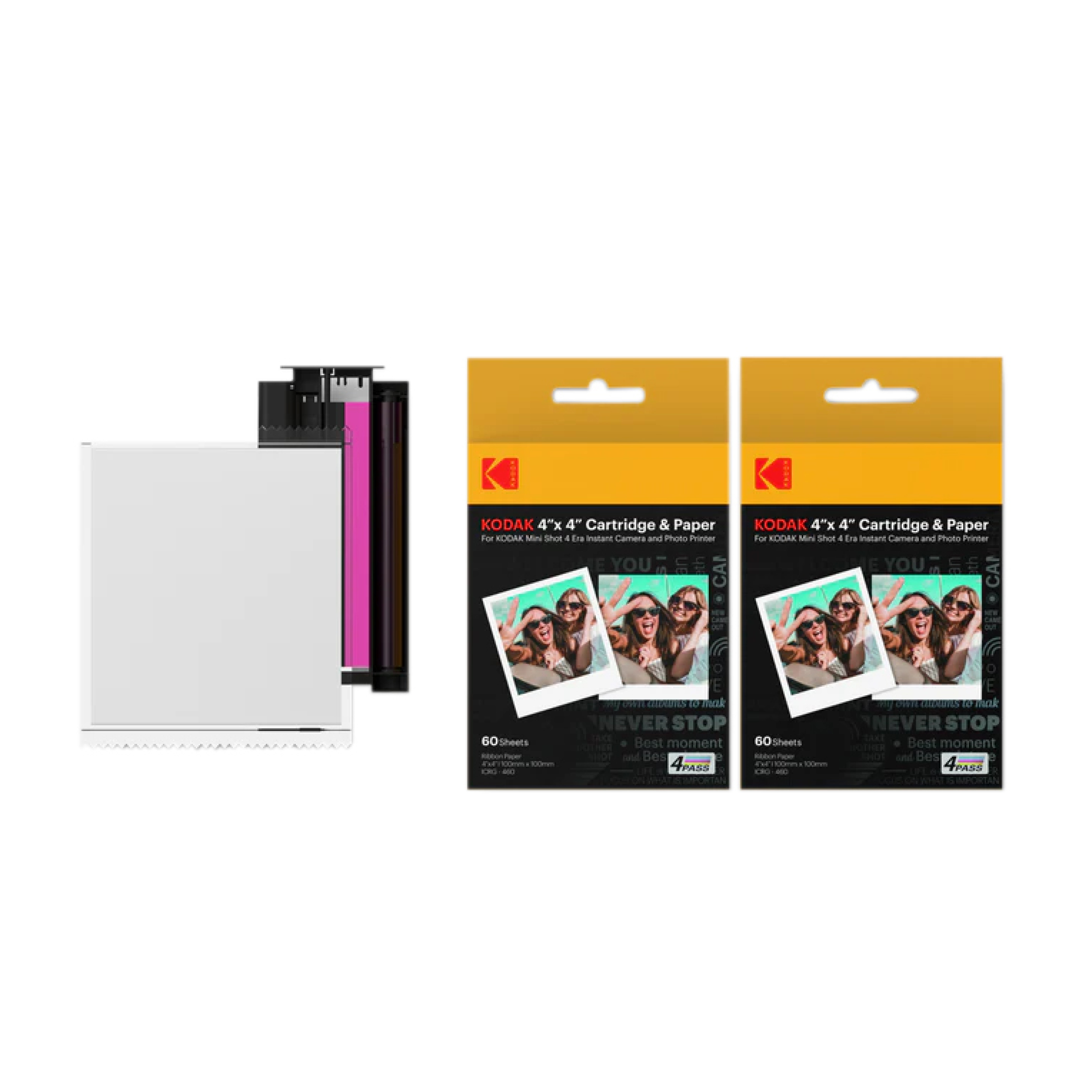 KODAK 4PASS Film Cartridge (4x4 inches) for KODAK Mini shot 4 ERA, 120 Sheets (4" x 4") - Image 1