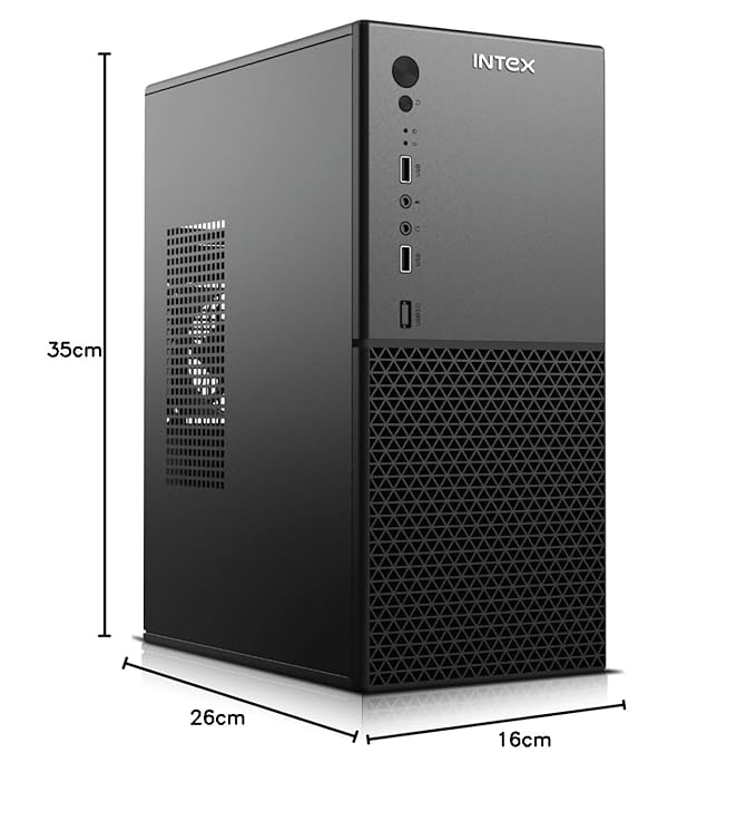 Intex IT-1602 W Computer Cabinet with SMPS & USB | Compact Design with Ventilation | Micro ATX/ATX Support | Metallic Body with USB Port - Image 2