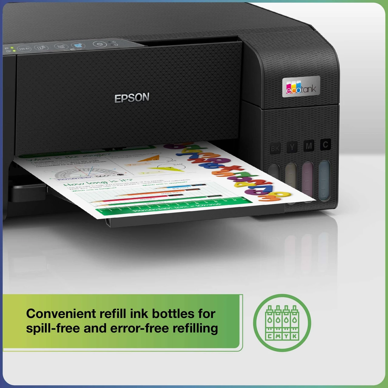 Epson Ecotank L3250 A4 Wi-Fi All-in-One Ink Tank Colour Printer Ink, Black - Image 3