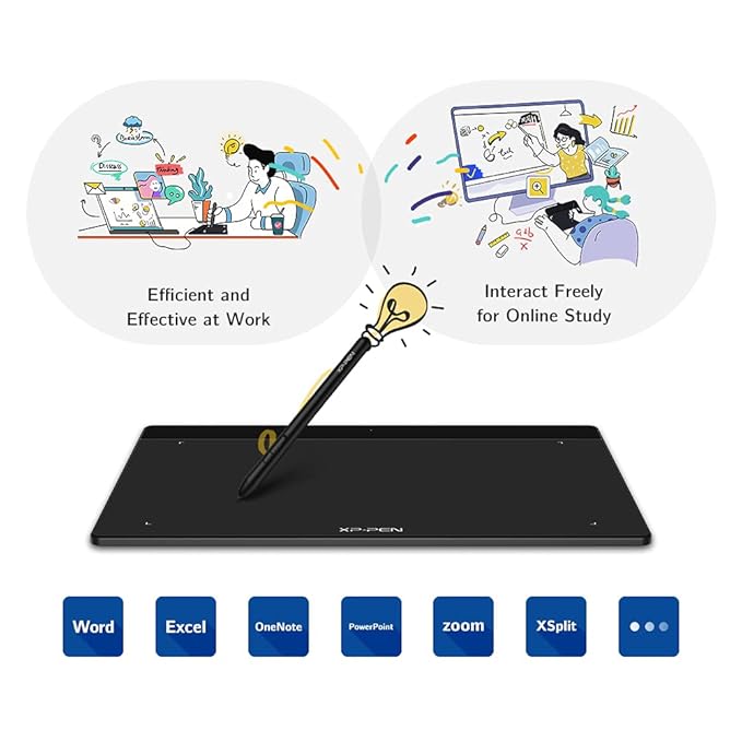 XPPen Deco Fun lpen tablet Teaching, Animation, VFX & Design Beginners, Supports Windows/Mac/Linux/Android  Colour BLACK - Image 3