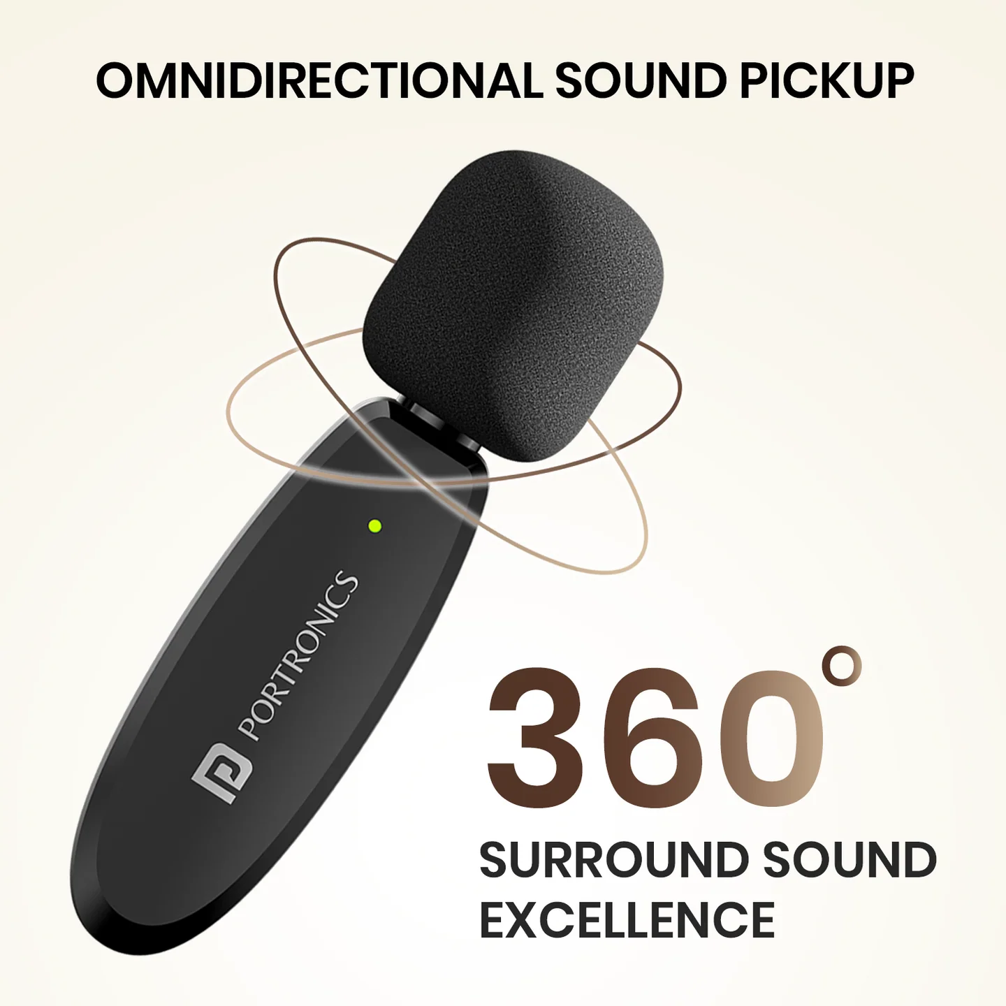 Portronics Dash 7 Ai Omnidirectional Type C Wireless Microphone, Ai Enabled Noise Lapel Wireless Mic for Video Recording, Supports Type C (Black) Portronics Dash 7 Ai Omnidirectional Type C Wireless Microphone, Ai Enabled Noise Lapel Wireless Mic for Video Recording, Supports Type C (Black) - Image 4