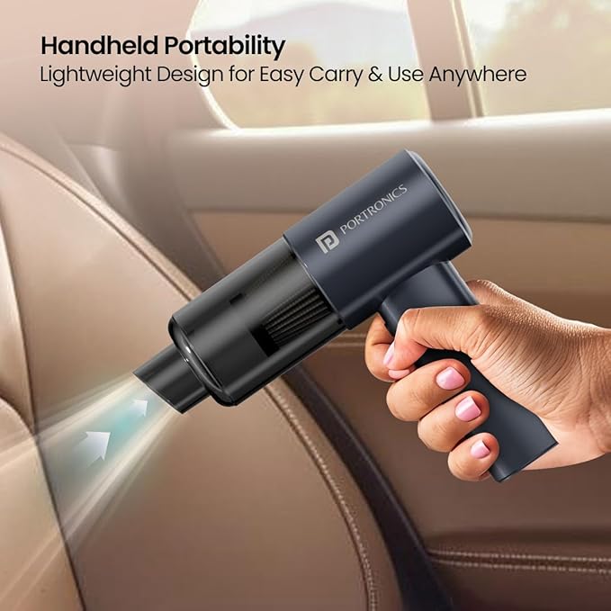 Portronics Mopcop Pro 2-in-1 Vacuum Cleaner & Air Blower DC Motor, Low Noise, for Car, Home, Appliances Cleaning - Image 3