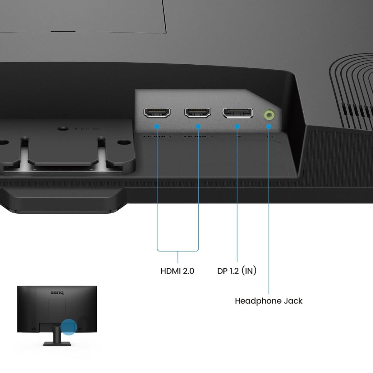 BenQ GW2790Q, 27 Inch (68.58 cm), IPS, 2K QHD 2560x1440, 100Hz, Black, 99% sRGB Dual HDMI, DisplayPort, Bezel-Less, Eyesafe, Wall Mountable Monitor BenQ GW2790Q, 27 Inch (68.58 cm), IPS, 2K QHD 2560x1440, 100Hz, Black, 99% sRGB Dual HDMI, DisplayPort, Bezel-Less, Eyesafe, Wall Mountable Monitor - Image 5