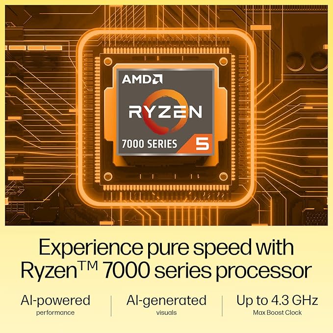 HP 15, AMD Ryzen 5 7520U,(16GB LPDDR5, 512GB SSD) FHD, 15.6'', Win 11, Office 24,Silver, 1.59kg, fc0690au, FHD Camera, Backlit KB Laptop - Image 4