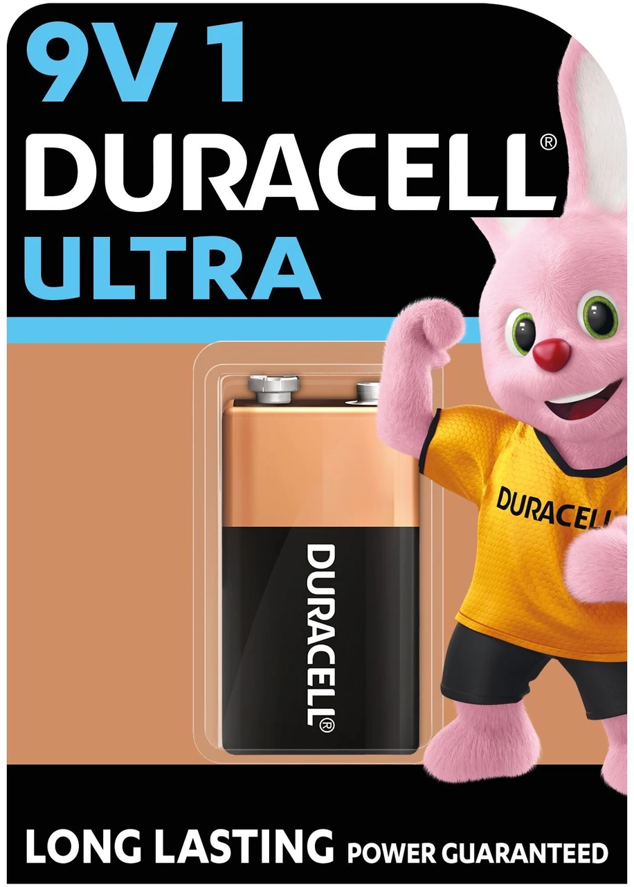 DURACELL Ultra 9V, High-Drain Devices, Smoke Alarm, Radio, Smoke Detector  Battery - Image 1