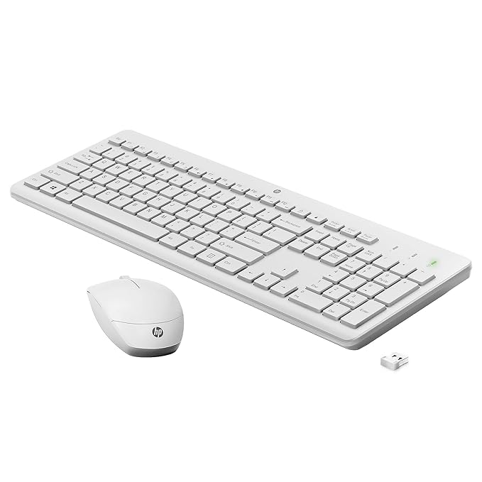 HP 230 Wireless Keyboard and Mouse Combo, 2.4GHz USB dongle, 1600 dpi, Windows PC Compatible, - Image 1