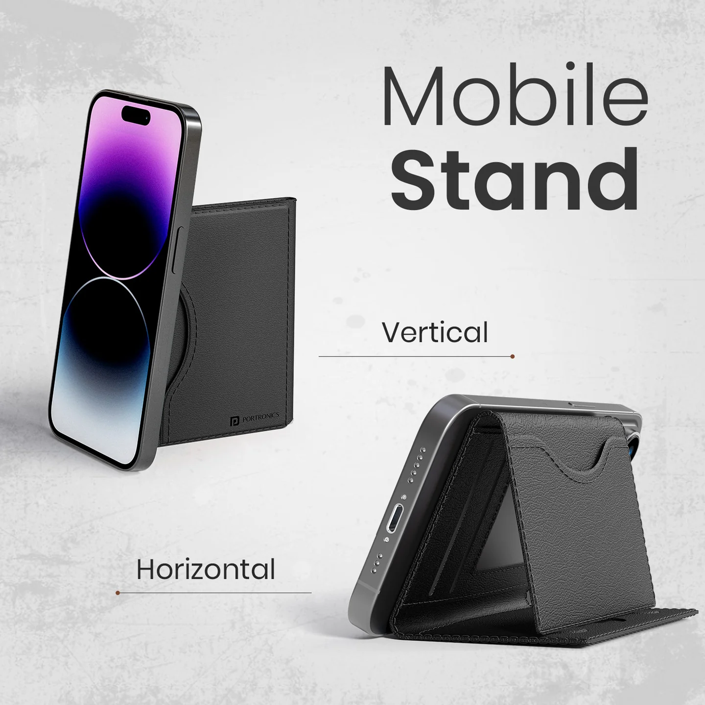 Portronics Wallet X Tri-Fold Magnetic Wallet with 6-Card Holder Compatible with iPhone 16/15/14/13/12 & Metal Ring for Non Magnetic Phone(BLACK) - Image 3