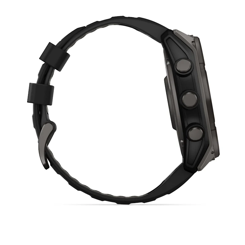 Garmin Fenix 8 51Mm-Amoled Sapphire Titanium With Spark
Orange/Graphite Silicone Band - Image 4