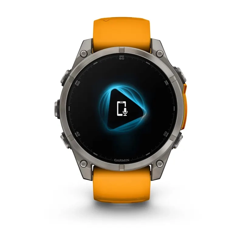 Garmin Fenix 8 47Mm-Amoled Saph Ti/Bare/Grpht-Sparkorg/Graphite Band - Image 4