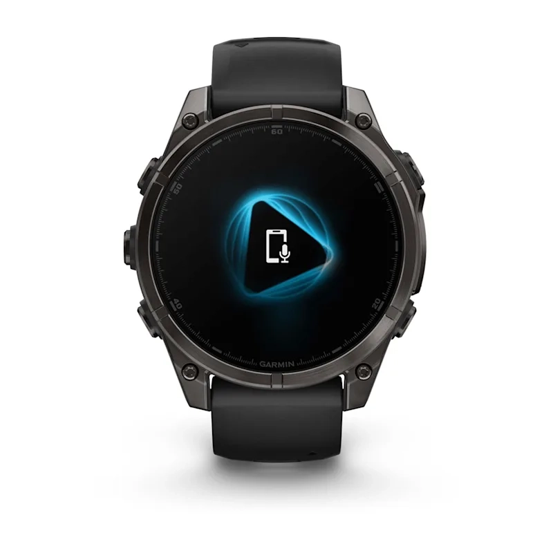 Garmin Fenix 8 47Mm-Amoled Saph Carbon Grey Ti/Blk-Blk/Pebble Grey Band - Image 4