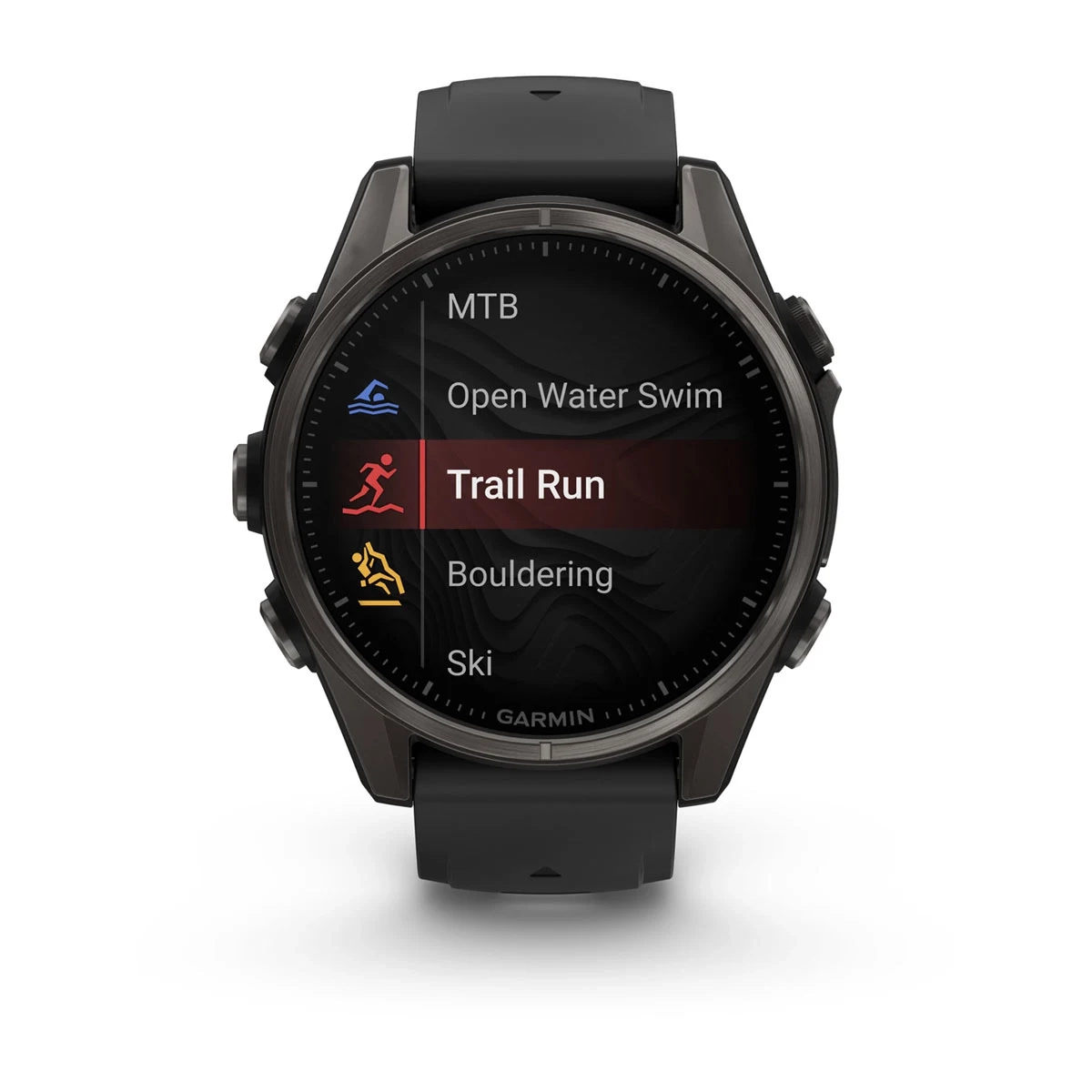 Garmin Fenix 8 43Mm-Amoled Saph Carbon Grey Ti/Black-Blk/Pebblgrybnd - Image 8