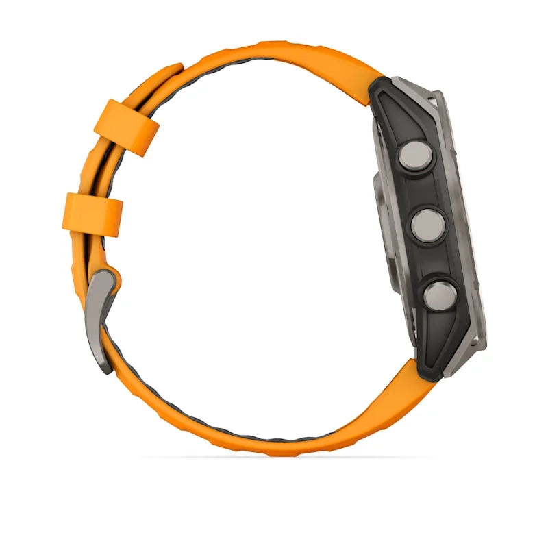 Garmin Fenix 8 47Mm-Amoled Saph Ti/Bare/Grpht-Sparkorg/Graphite Band - Image 5