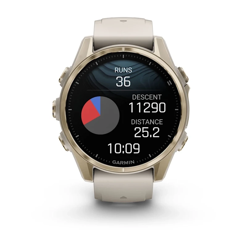 Garmin Fenix 8 43MM-Amoled Saph Soft Gold with Fog grey/dark sandstone silicone band Eu - Image 10
