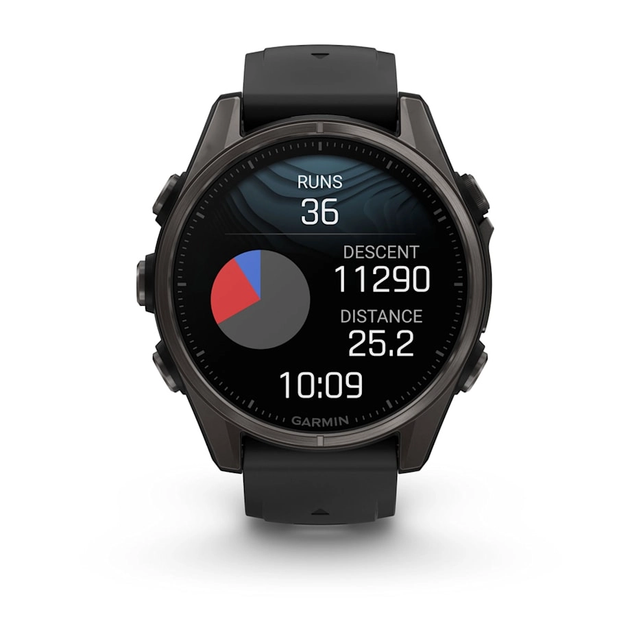 Garmin Fenix 8 43Mm-Amoled Saph Carbon Grey Ti/Black-Blk/Pebblgrybnd - Image 9