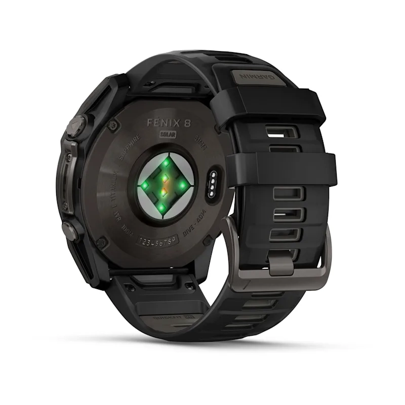 Garmin Fenix 8 51Mm-Amoled Sapphire Titanium With Spark
Orange/Graphite Silicone Band - Image 5