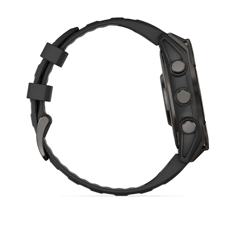 Garmin Fenix 8 47Mm-Amoled Saph Carbon Grey Ti/Blk-Blk/Pebble Grey Band - Image 5