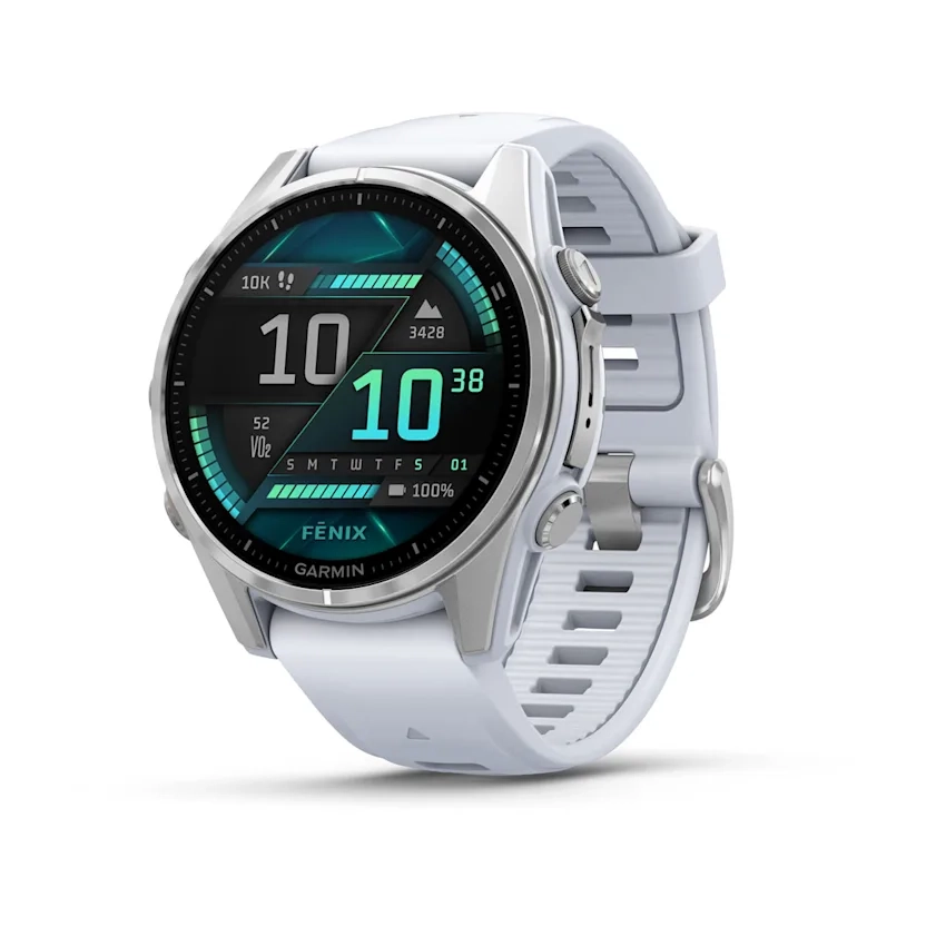 Garmin Fenix 8 43Mm-Amoled Glass Baress/Whitestone-Whitestone Band - Image 1