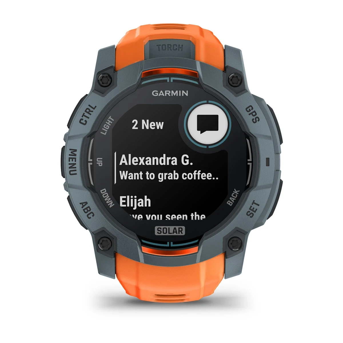 Garmin Instinct 3 50mm-Solar-Twilight Bezel w/Solstice Band - Image 5