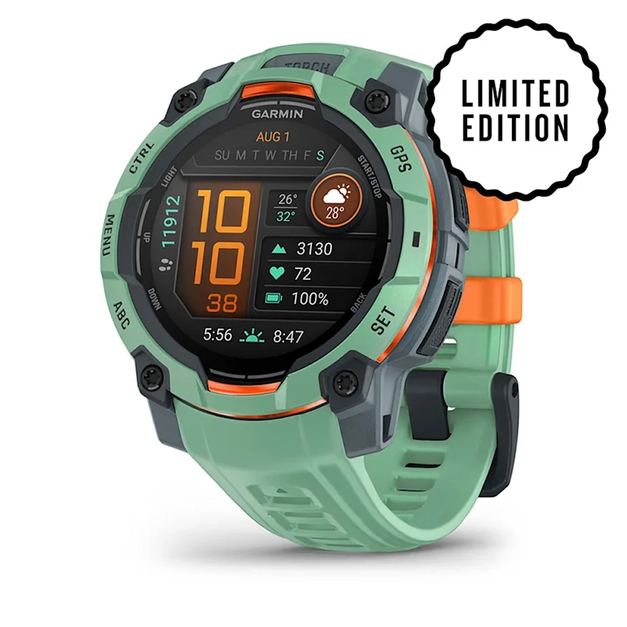 Garmin Instinct 3 45mm-AMOLED-Neo Tropic Bezel w/Neo Tropic Band - Image 1