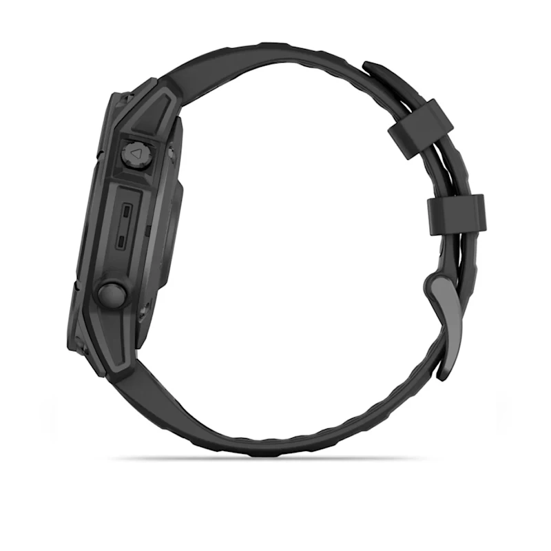 Garmin Fenix E 47Mm-Slate Gray Steel With Black Silicone Band - Image 5