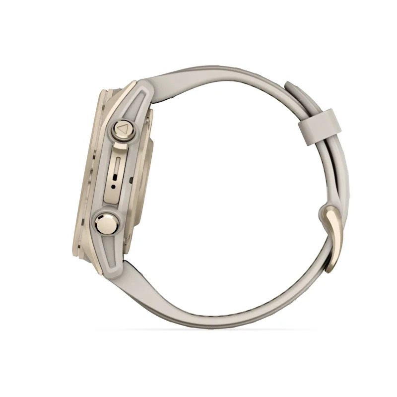Garmin Fenix 8 43MM-Amoled Saph Soft Gold with Fog grey/dark sandstone silicone band Eu - Image 14